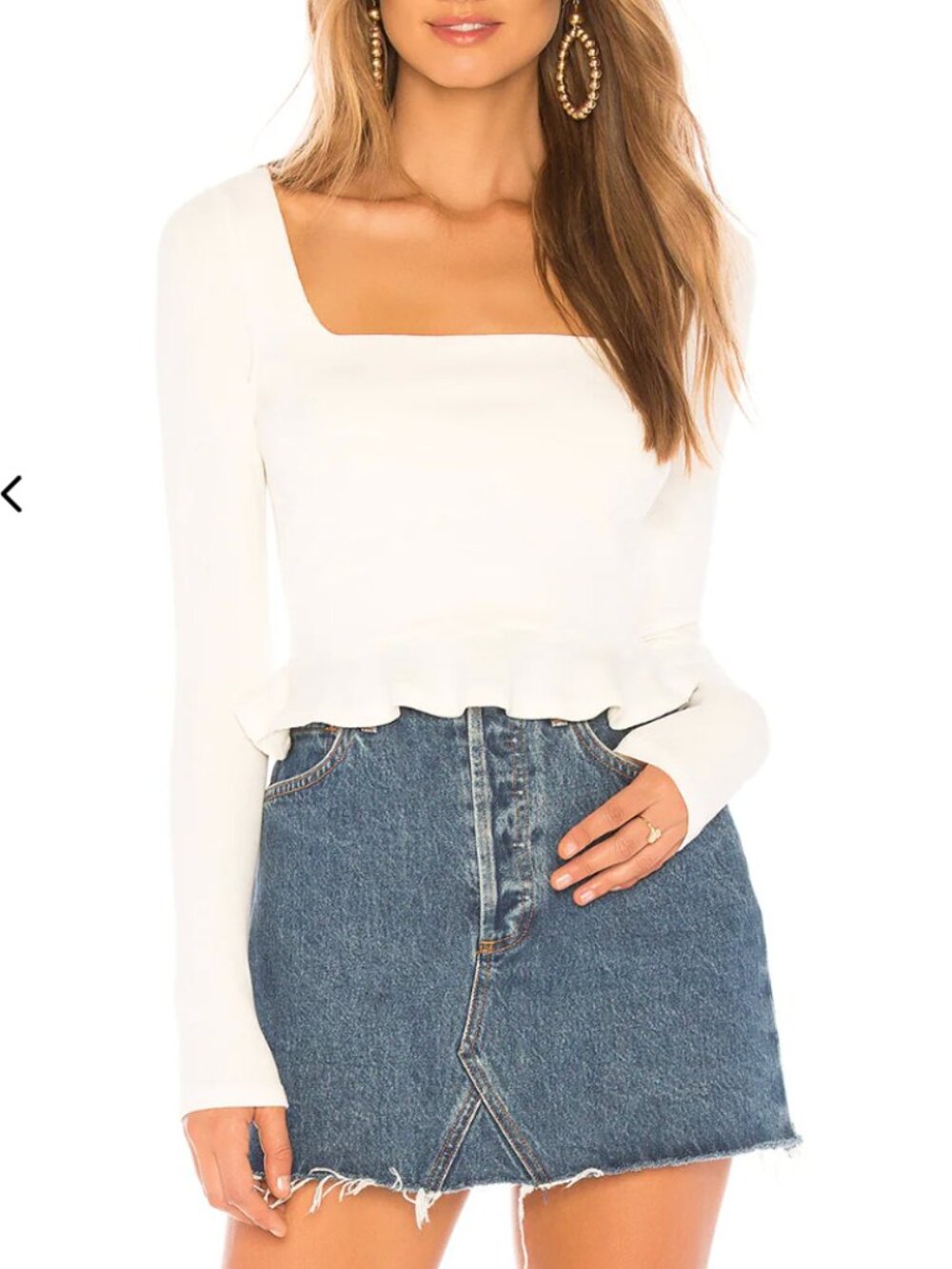 superdown Priscilla Ribbed top - size S